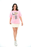 Kadın Büyük Beden Love Baskılı T-Shirt 1577-23