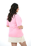 Kadın Büyük Beden Love Baskılı T-Shirt 1577-23