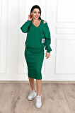 Kadın Askılı Sweatshirtli Elbise 3711-23