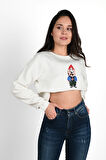 Kadın Baskılı Sweatshirt 1636-24