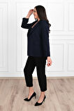 Kadın Astarlı Büyük Beden Blazer Ceket 0101-1
