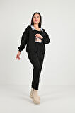 Kadın Lastik Baskı Detaylı 3’lü Eşofman Takımı 3961-24