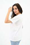 Kadın Gold Taş Baskılı T-shirt 1730-24