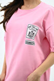 Kadın Baskılı Oversize T-shirt Elbise 5218-24