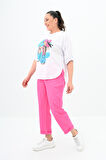 Kadın Büyük Beden Oversize T-shirt Takım 8104-24