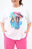 Kadın Büyük Beden Oversize T-shirt Takım 8104-24