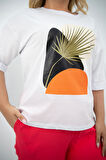 Kadın Büyük Beden Baskı Detaylı T-shirt Takım 8105-24