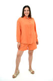 Kadın Büyük Beden Uzun Kollu Şortlu İkili Takım 8127-25