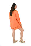 Kadın Büyük Beden Uzun Kollu Şortlu İkili Takım 8127-25