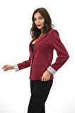 Kadın Tek Düğme Detaylı Blazer Ceket 5522