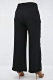 Kadın Pileli Yüksek Bel Bol Paça Pantolon 6299-25
