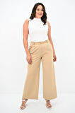 Kadın Pileli Yüksek Bel Bol Paça Pantolon 6299-25