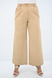 Kadın Pileli Yüksek Bel Bol Paça Pantolon 6299-25