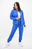Kadın Büyük Beden Çıtçıt Kapama Detaylı Eşofman Takımı 8132-25
