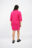 Kadın Büyük Beden Yarım Fermuarlı Şerit Detaylı Spor Elbise 5277-25