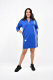 Kadın Büyük Beden Yarım Fermuarlı Şerit Detaylı Spor Elbise 5277-25