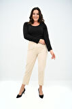 Kadın Büyük Beden Yüksek Bel Klasik Pantolon 6302-25