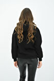 Kadın Kapüşonlu Baskılı Sweatshirt 1627-25