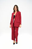 Kadın Şerit Detaylı Oversize Ceket Takım 9007-25