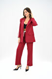 Kadın Şerit Detaylı Oversize Ceket Takım 9007-25