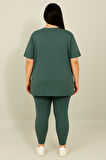 Kadın Büyük Beden Kısa Kollu Tayt Takım 8210-25