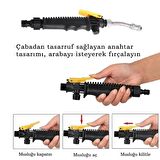 TechTic  30cm Bahçe Sulama Yüksek Basınçlı Metal+Plastik Su Tabancası Oto Yıkama Ve Sulama Püskürtme Tabancası