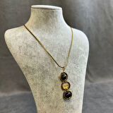 Uretti - Tuğba 6667 7714 Padişah Kasası Sitrin Doğal Taşlı Kolye