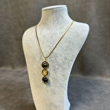 Uretti - Tuğba 6667 7714 Padişah Kasası Sitrin Doğal Taşlı Kolye