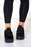 Barbara Siyah Streç Siyah Taşlı Sneaker