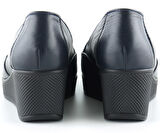 Dafne Lacivert Hakiki Deri Dolgu Topuklu Günlük Ayakkabı