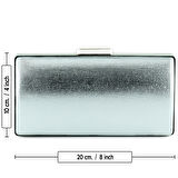 Lame Kristal Taşlı Metal Saplı Abiye El Çantası