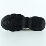 Beyaz Örgü Dokuma Taş Detaylı Bağcıklı Slip-on Sneaker