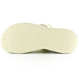 Bej Dolgu Taban Gümüş Taşlı Bantlı Platform Terlik