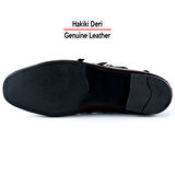 Elenuta Bordo Hakiki Deri Rugan Dört Bant Tokalı Fermuarlı Balerin Babet