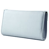 Erkan Saçmacı Gümüş Saten Zincir Askılı Manyetik Kapaklı İç Cepli Zarif Abiye El Çantası