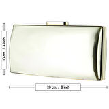 Erkan Saçmacı Altın Ayna Metal Saplı Zincirli Abiye El Çantası