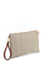 Kadın El Çantası 1034-37544 SİLVER POLO CLUTCH M132 BEJ-MAT TABA