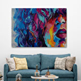 Güzel Kızın Soyut Resmi Yağlıboya Görünüm Dekoratif Kanvas Duvar Tablosu-3755