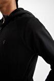 DeFactoFit Standart Fit Kapüşonlu Fermuarlı Pike Sporcu Sweatshirt C9181AX24AUBK81