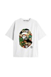UNİSEX Bay Bape Desenli Beyaz Yazlık T-shirt