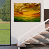 Deniz Manzarası Yağlıboya Görünüm Dekoratif Kanvas Duvar Tablosu-3762