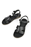 Ziya, Kadın Hakiki Deri Sandalet 1311010 436 Siyah