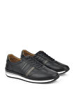 Ziya, Erkek Hakiki Deri Sneaker 1311002 060 Siyah