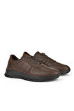 Ziya, Erkek Hakiki Deri Sneaker 133423Z67 Kahve