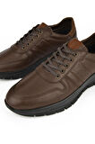 Ziya, Erkek Hakiki Deri Sneaker 133423Z67 Kahve