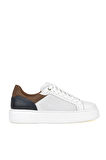 Ziya, Erkek Hakiki Deri Sneaker 1411026ZH88 Beyaz