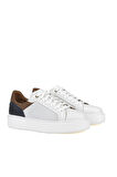 Ziya, Erkek Hakiki Deri Sneaker 1411026ZH88 Beyaz