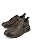 Ziya, Erkek Hakiki Deri Sneaker 1431024Z5400 Kahve