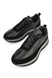 Ziya, Erkek Hakiki Deri Sneaker 143983ZF90 Siyah