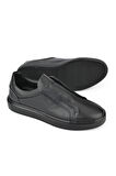 Ziya, Erkek Hakiki Deri Sneaker 143983Z060 Siyah